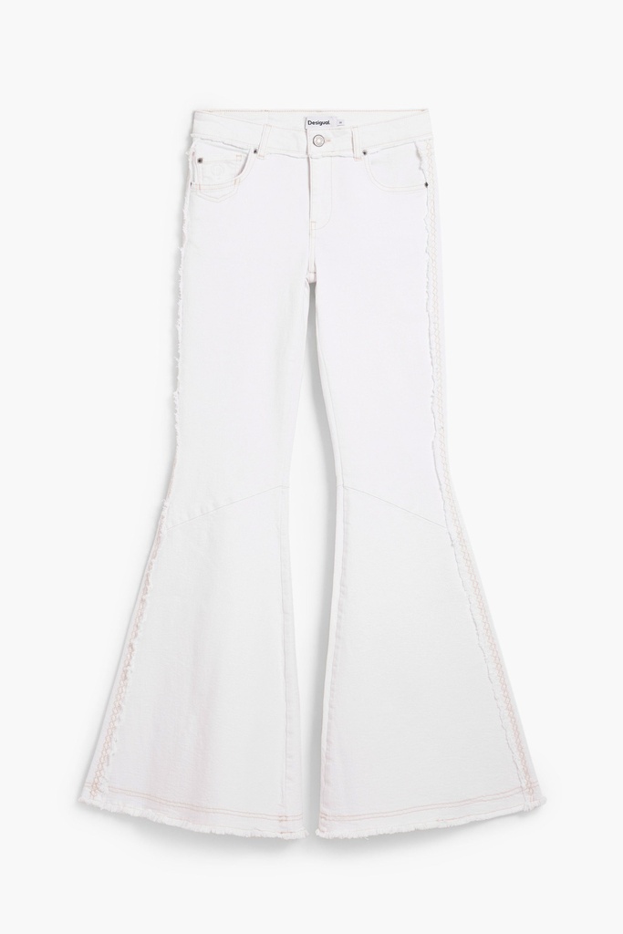 Flared embroidered jeans 