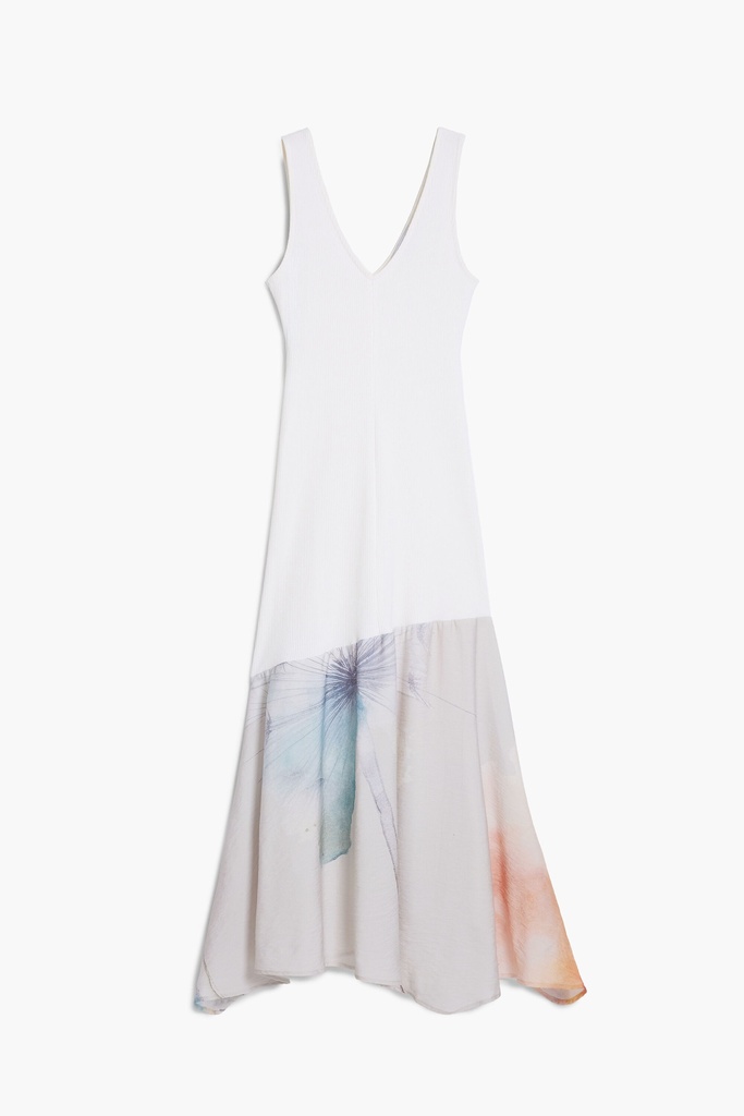 V-neck combined dress 