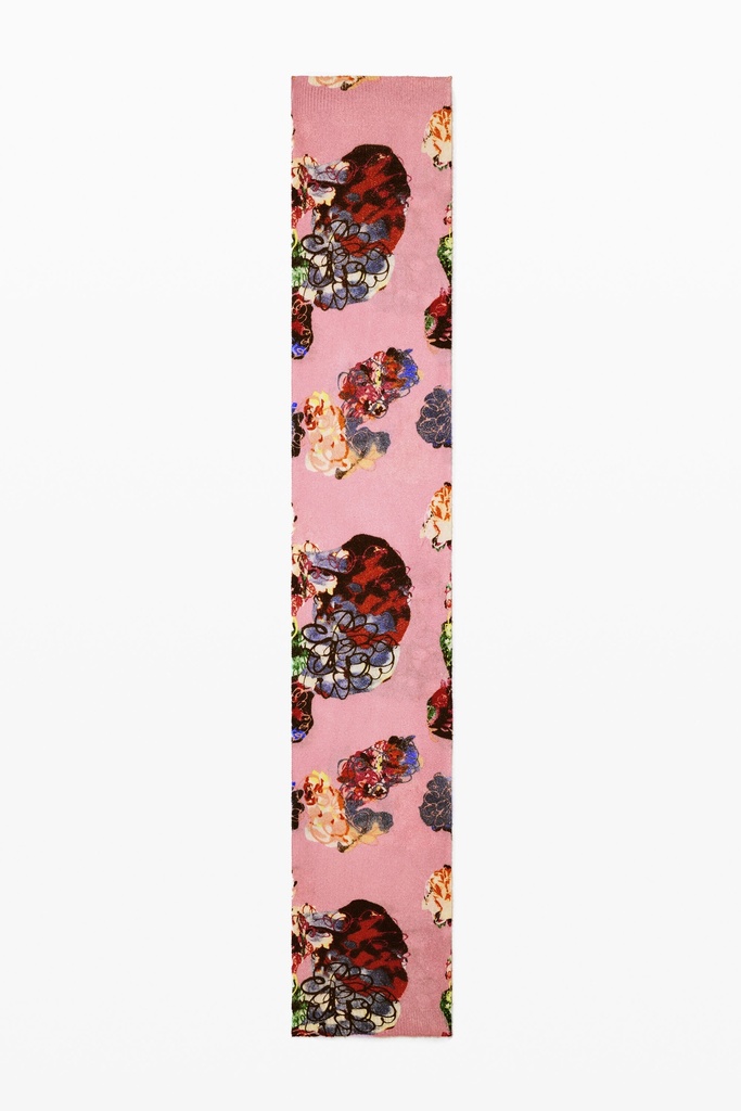 SCARF_FLOWER SCRIB 3044 ROSA GLAMOUR