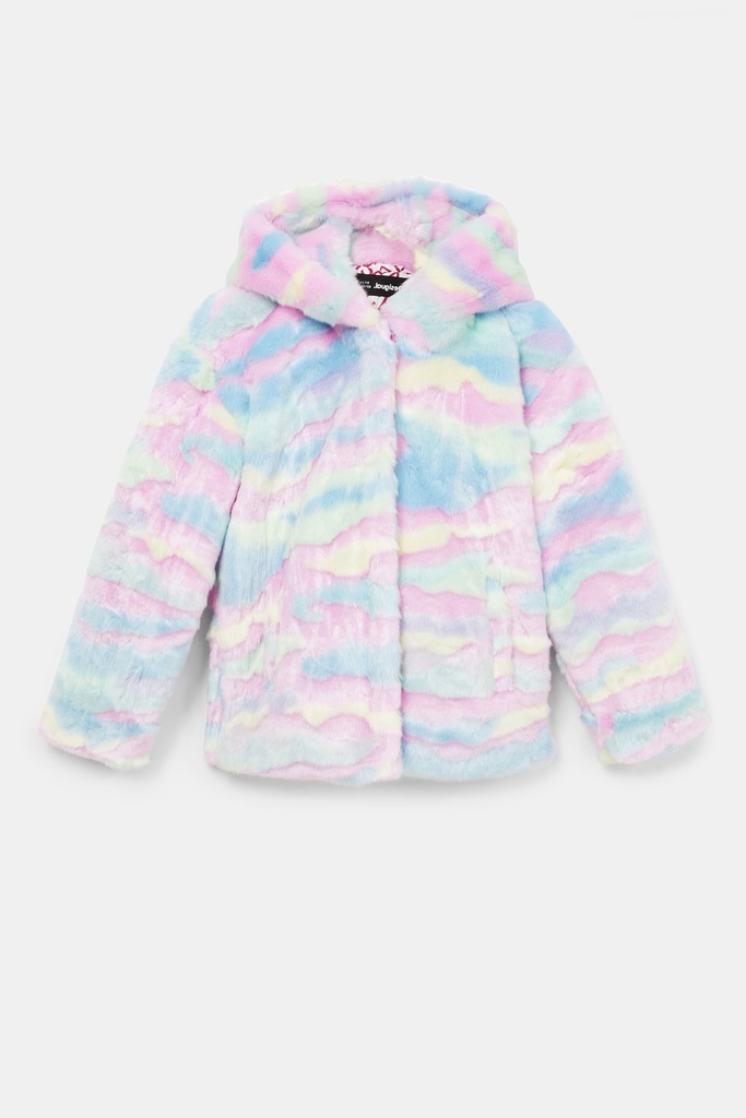 Chaqueta pelo suave pastel