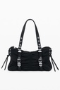 BAG_GATHERED NYLON BLCK