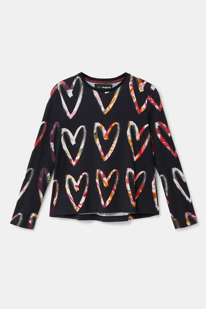 Camiseta manga larga corazones