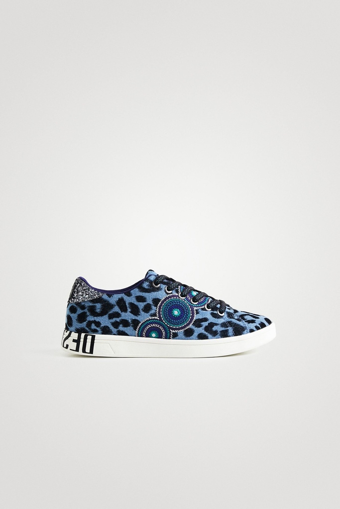 Sneakers calle leopardo y glitter